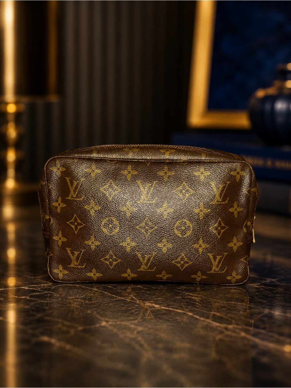 Louis Vuitton Monogram Trousse Toilette 23 Vintage Cosmetic Pouch Toiletry Bag